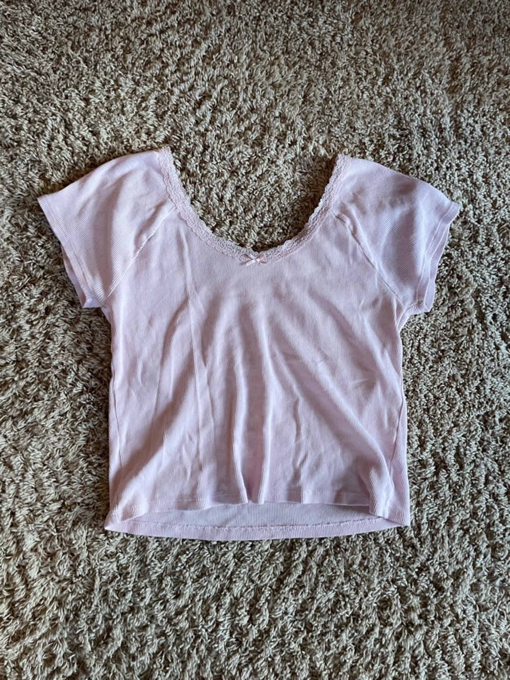 Aeropostale Light Pink Shrunken Tee XL
